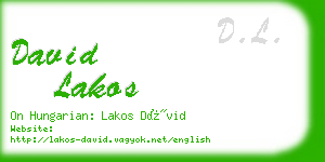 david lakos business card
